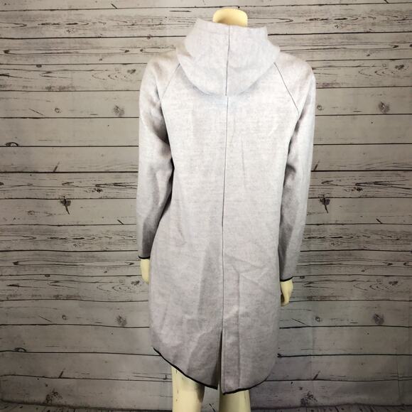 Millen charm Burgundy" free cut with a zipper with a hood gray size medium - Picture 10 of 12